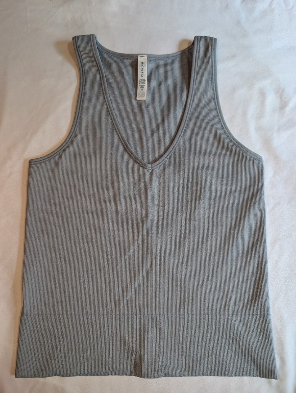Athleta Ribbed Bandeau Tank - Light Gray